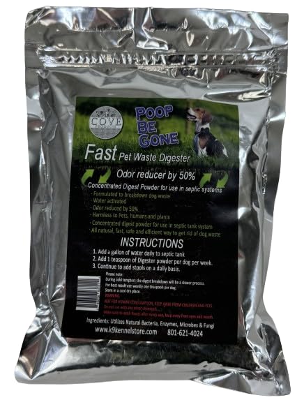 Cove Products Poop Be Gone Dog Waste Eliminator Powder 1-Year Supply