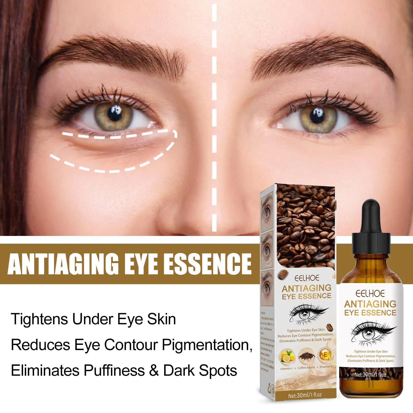 Anti-aging Eye Serum Removes Eye Bags Reduces Pores and Fine Lines
