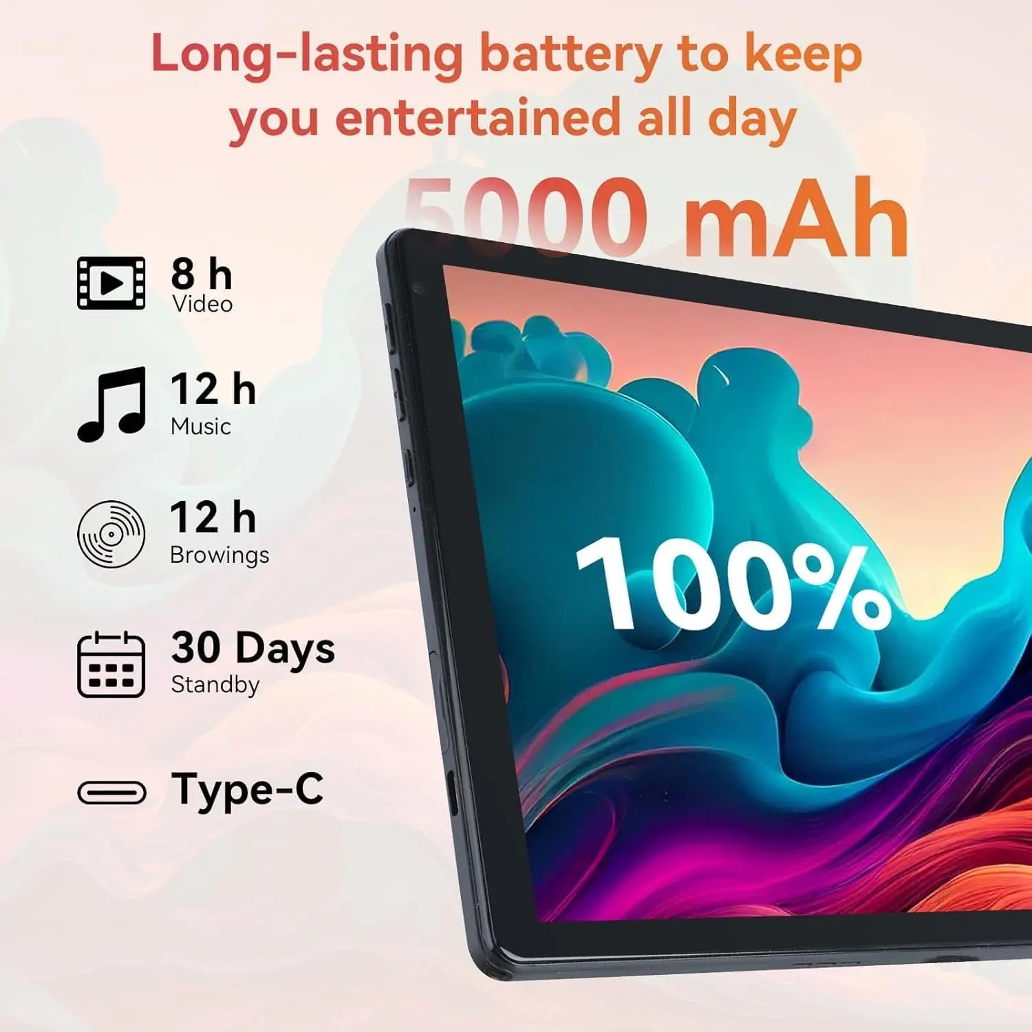 10.1 Inch Android 15 Tablet 8 Core Tablets 24GB+128GB 1TB