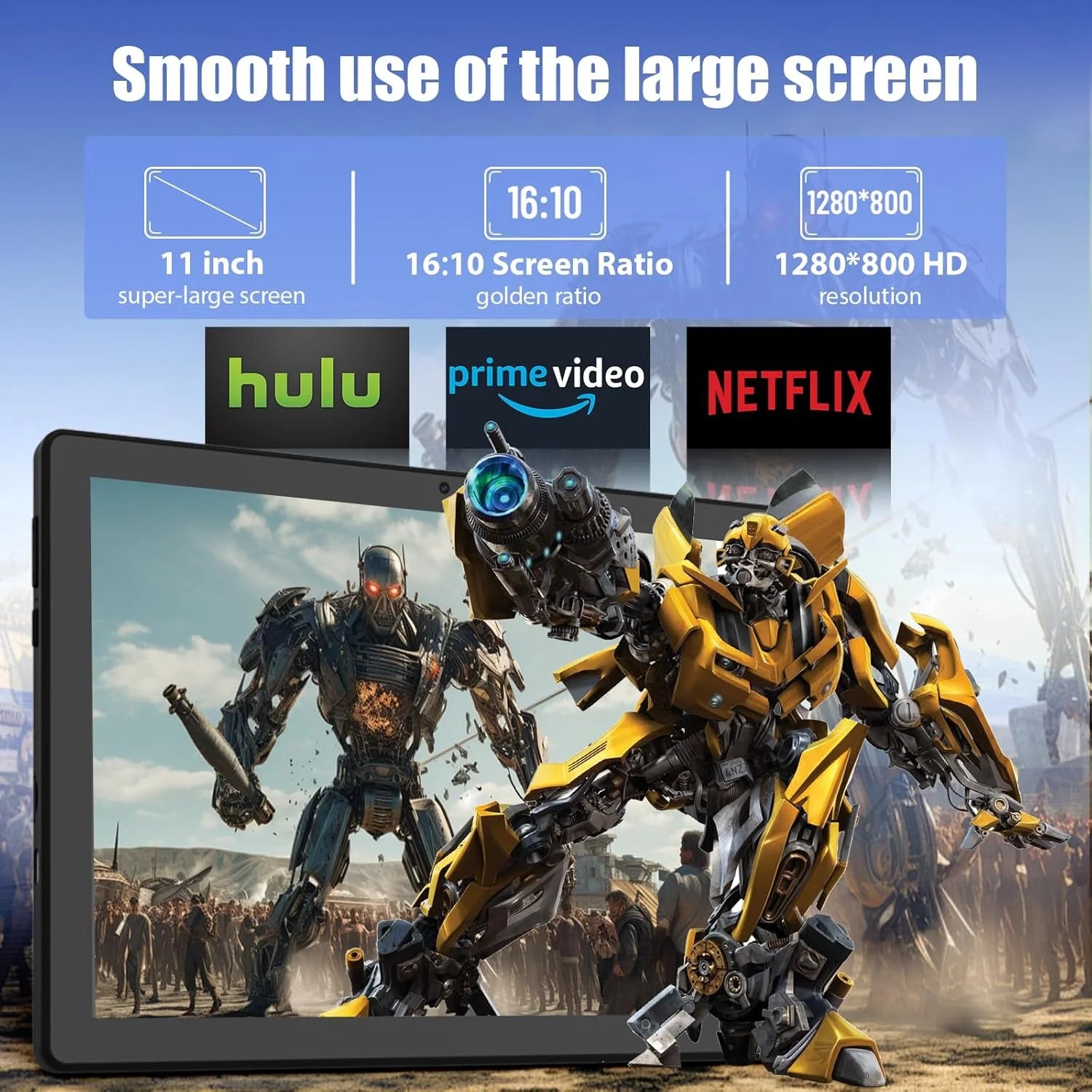 11 inch Tablet Android 14 Octa-Core, 14GB RAM+64GB ROM (TF 1TB)