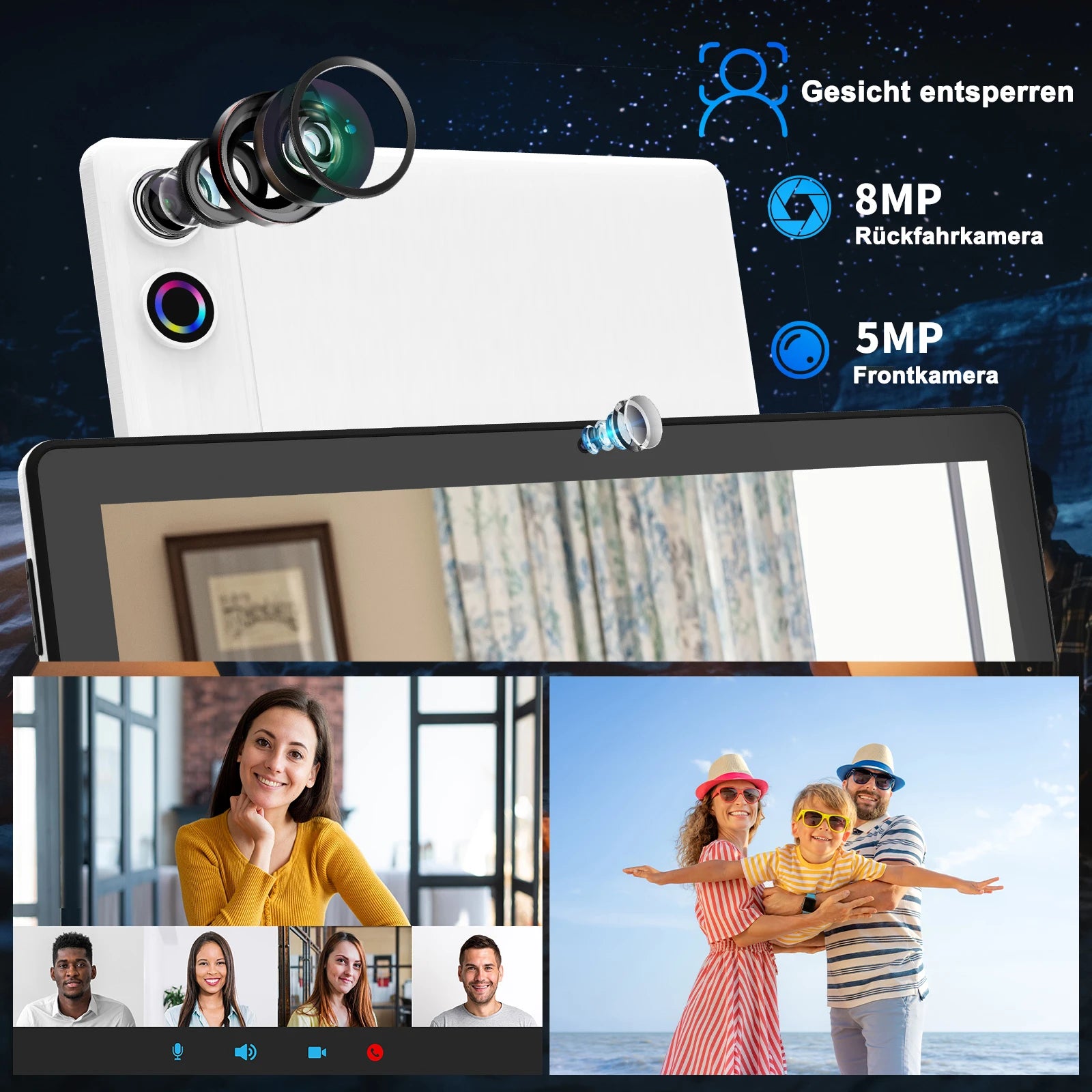 10 Inch Tablet Android 14 A523 Octa Core 12GB RAM 64GB