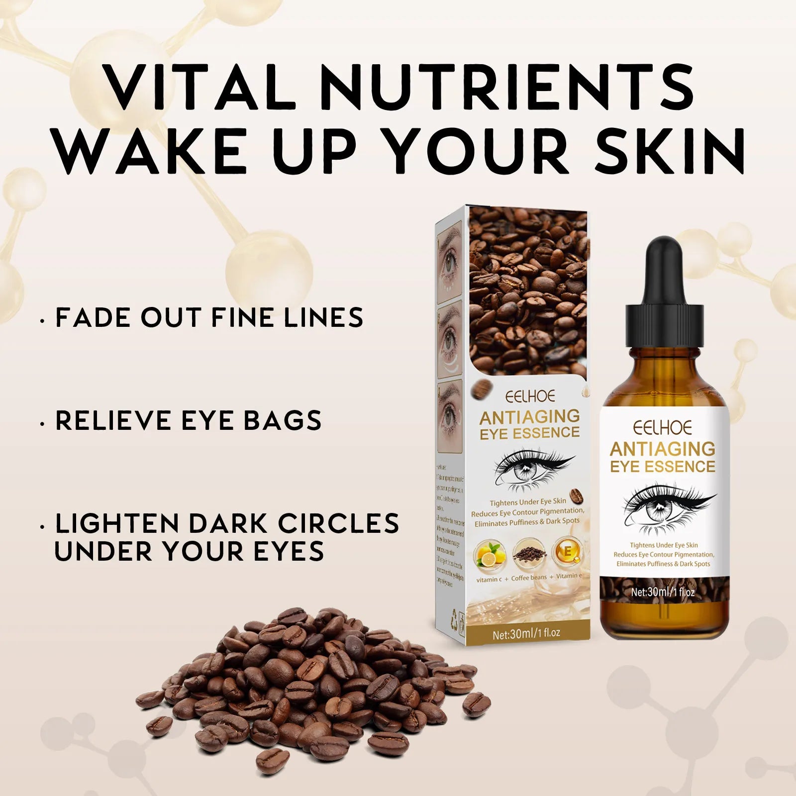 Anti-aging Eye Serum Removes Eye Bags Reduces Pores and Fine Lines