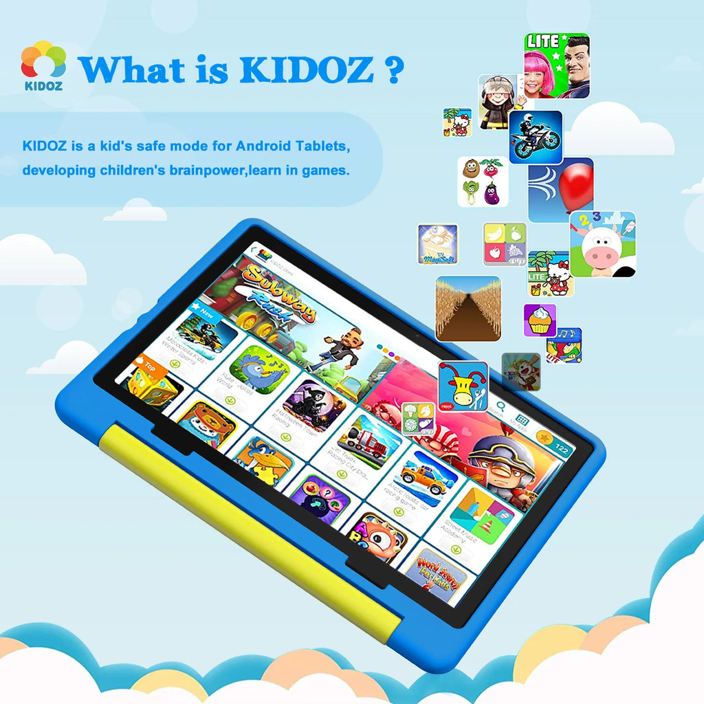 Kid Tablet 10.1 inch Android 14 Quad Core 8GB RAM 64GB ROM 1TB