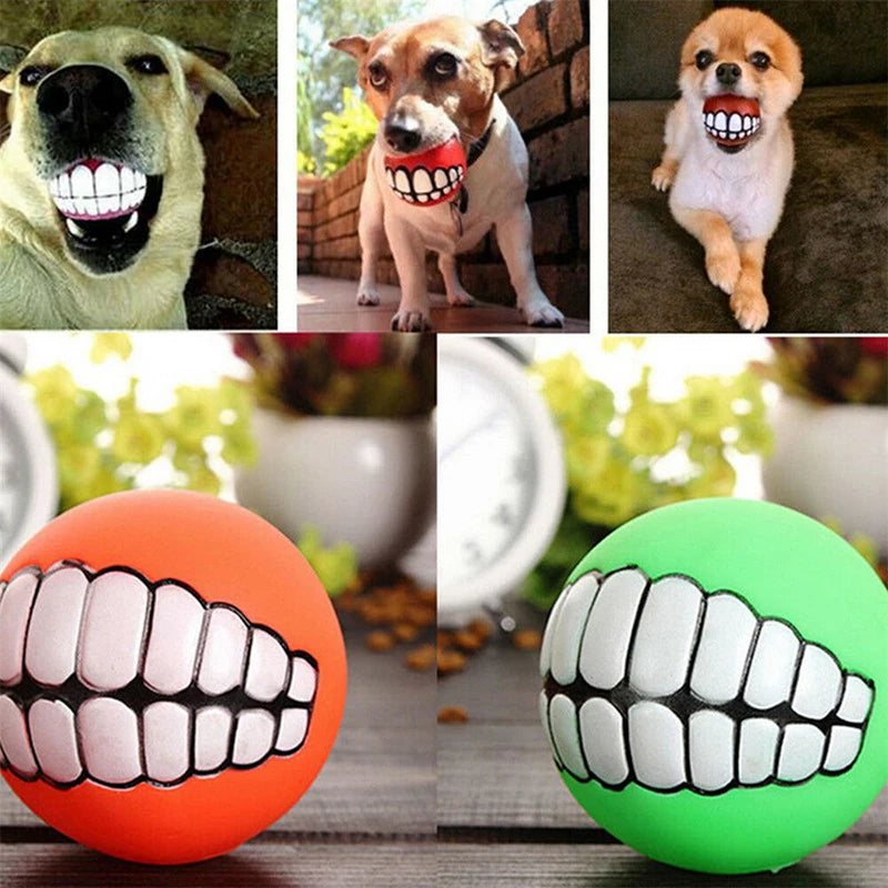 Pet Dog Ball Teeth Funny Trick Toy Silicone Toy