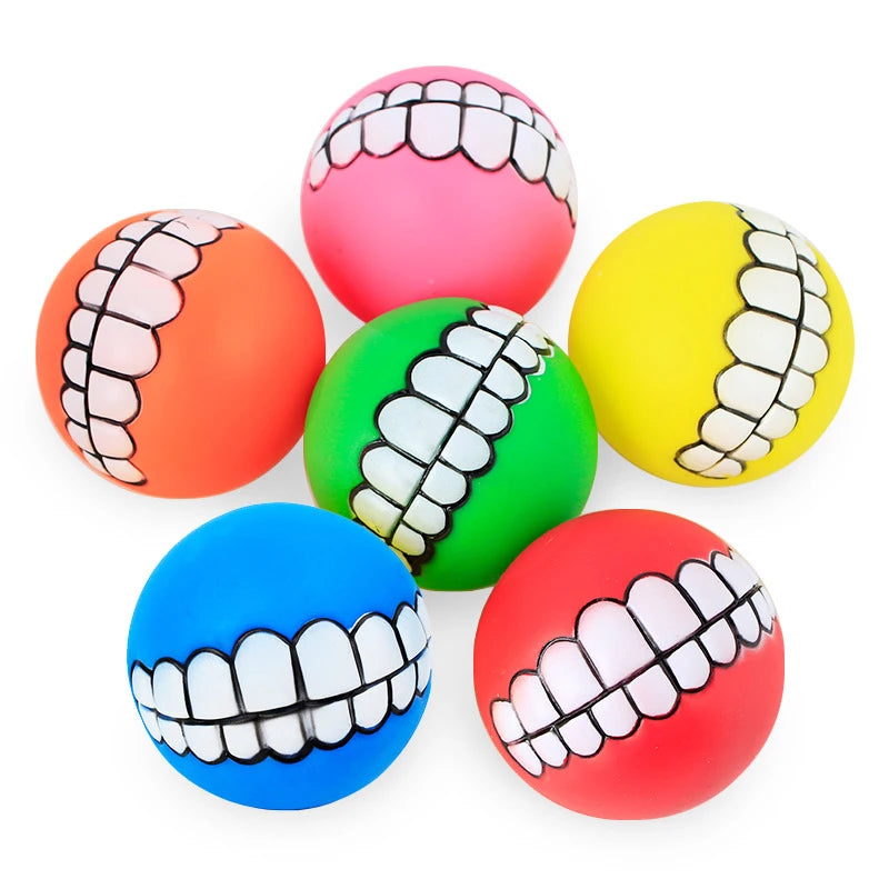 Pet Dog Ball Teeth Funny Trick Toy Silicone Toy