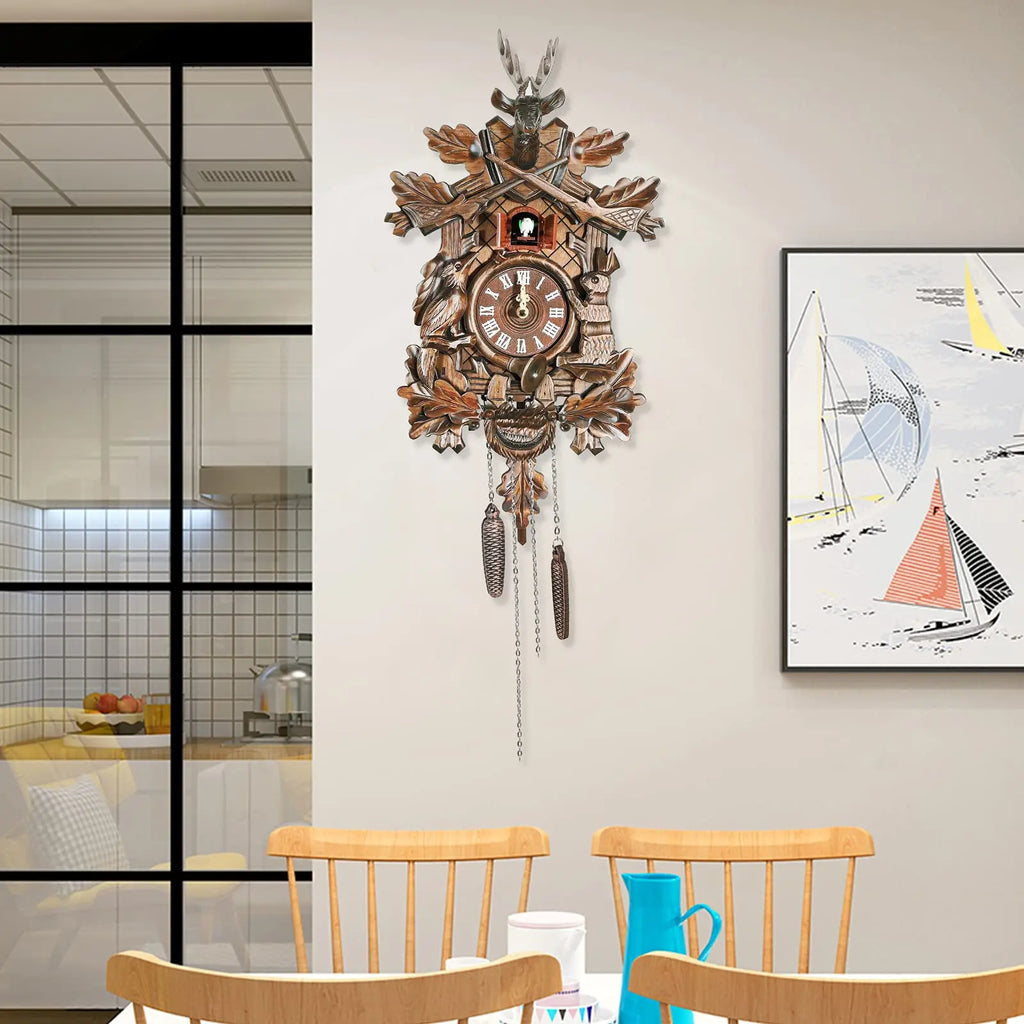 Cuckoo Wall Clock, German Traditional Black Forest Cuckoo Clock