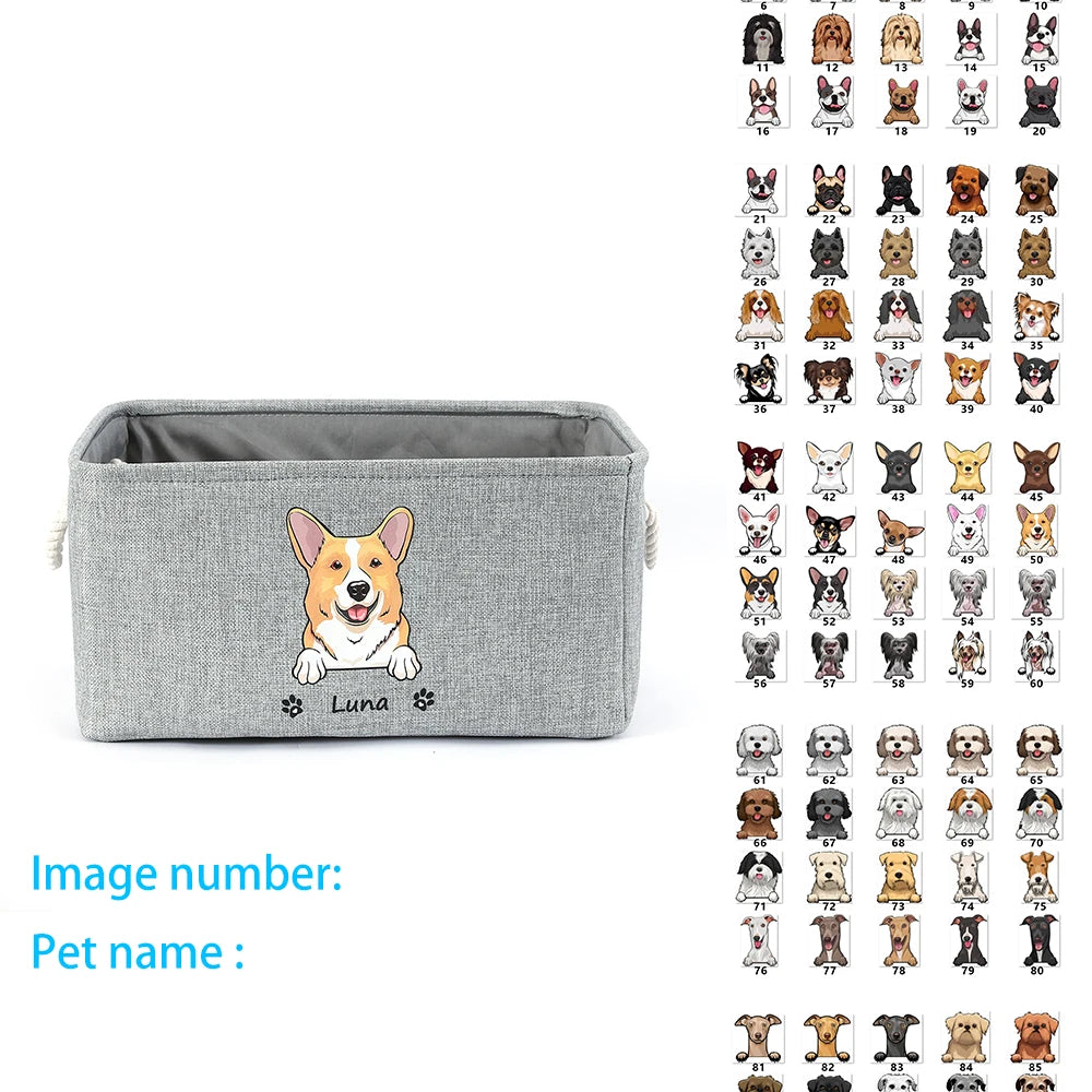Personalized Dog Toy Basket Free Print Dog & Cat