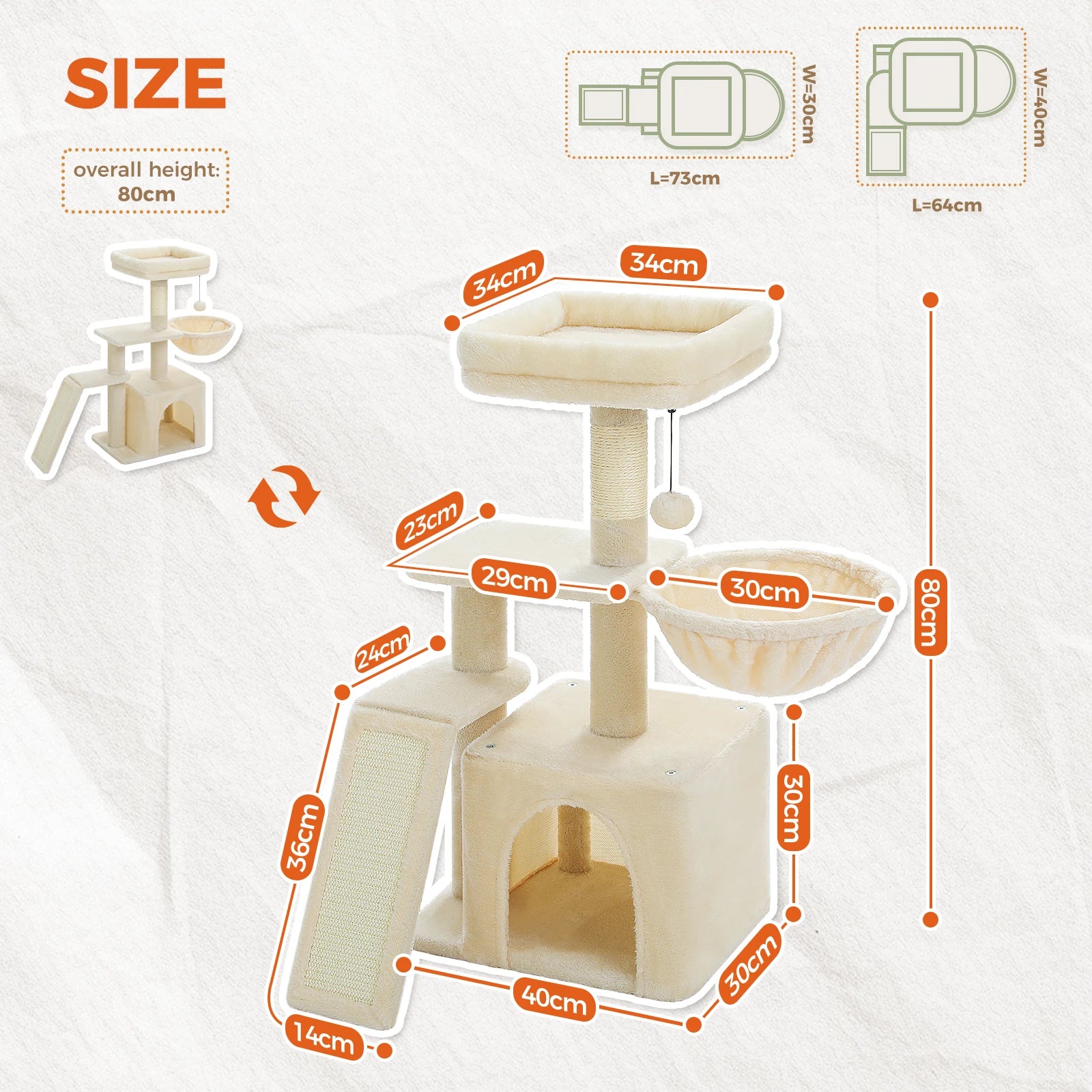 Cat tree Cat Tower for Indoor Cats 2 Styles Cat Activity Tree