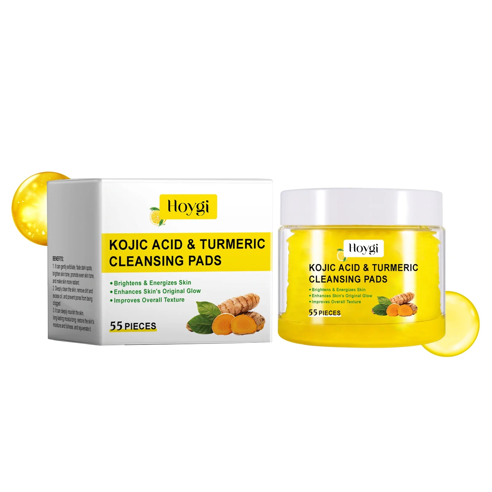 Turmeric Exfoliating Pads, Gentle Cleansing & Brightening Facial