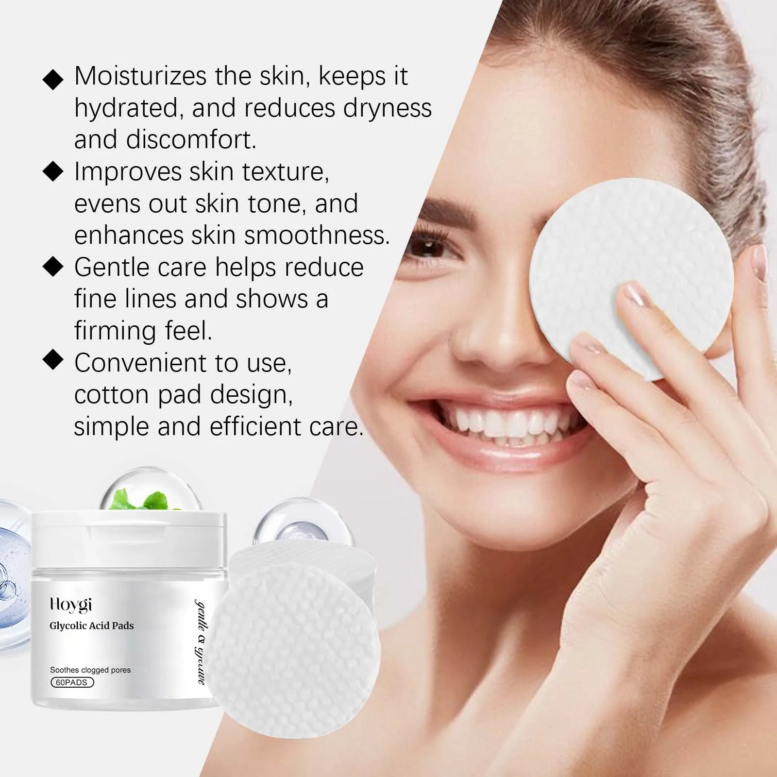 Turmeric Exfoliating Pads, Gentle Cleansing & Brightening Facial