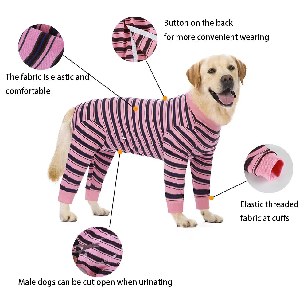 Full Cover Dog Jumpsuit Dog Recovery Suit After Surgery  Pet Claming Pajamas for Small Medium Large Dogs