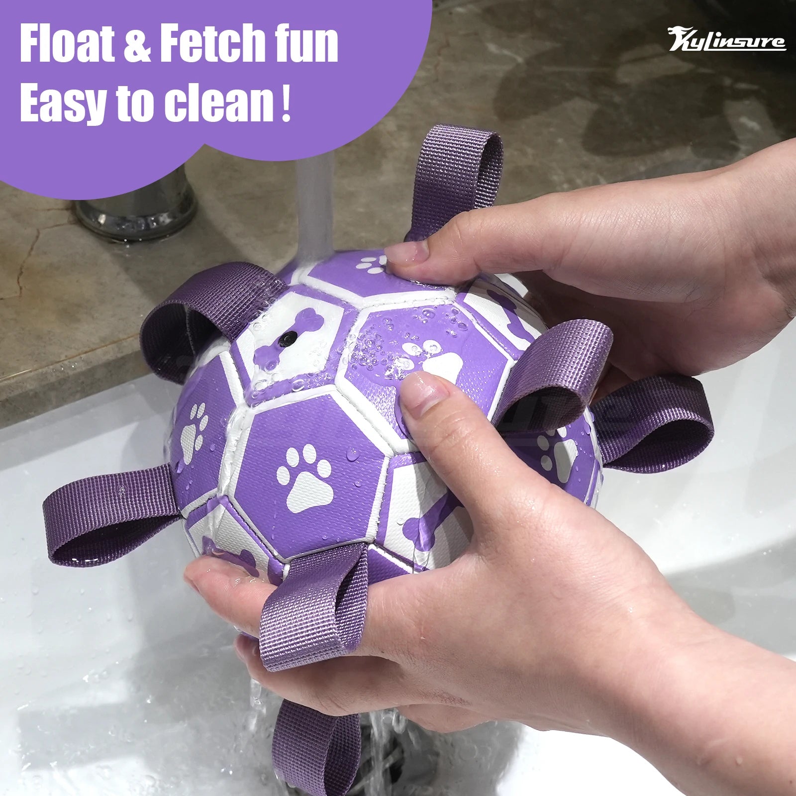 Dog Toys Soccer Ball with Straps