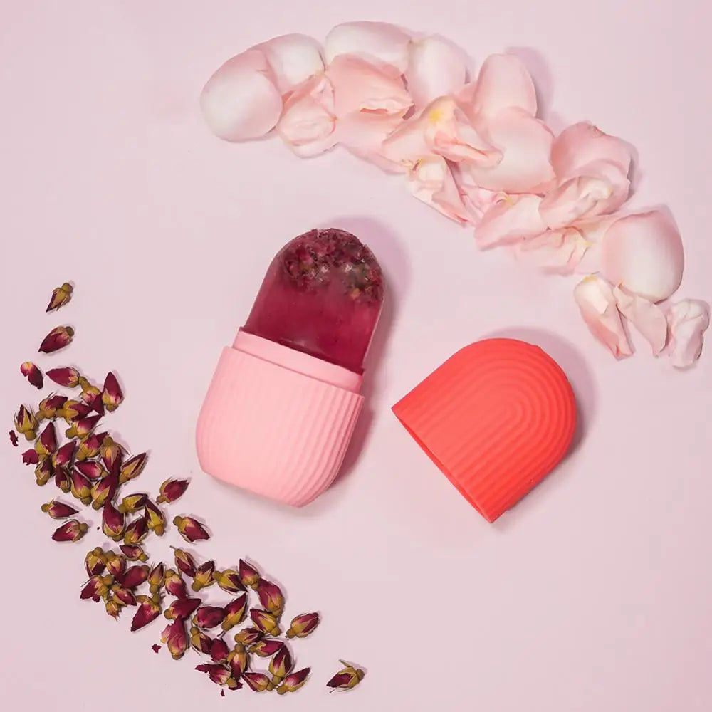 Silicone Cube Tray Shape Face Facial Ice Roller Massage Face Massage