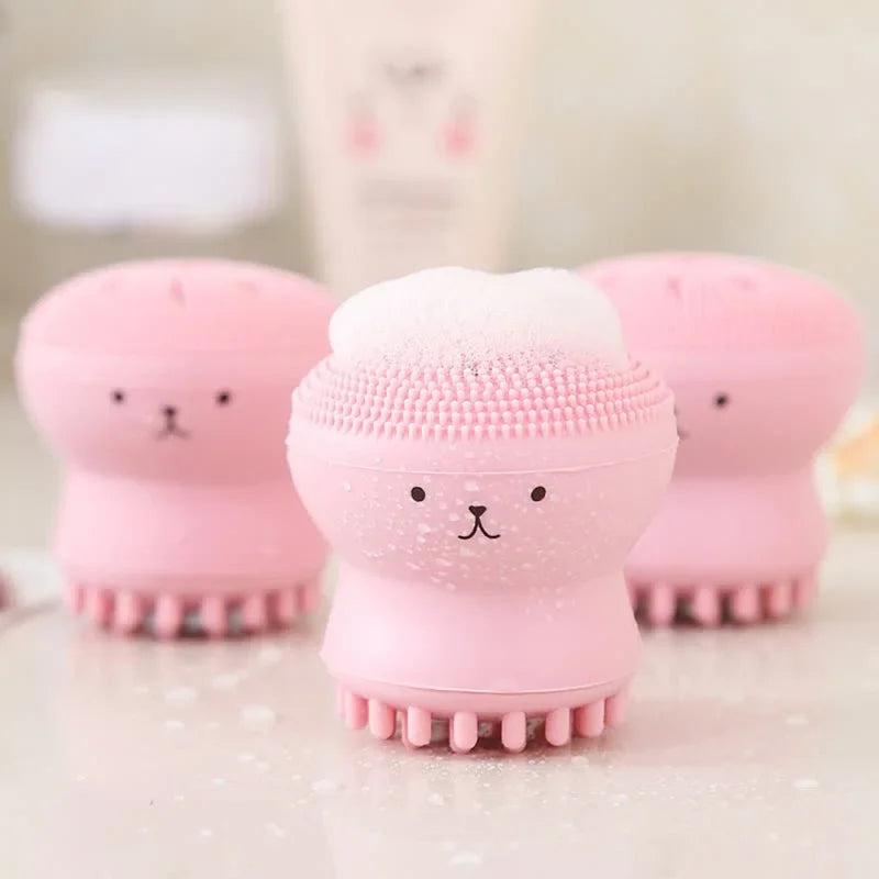 Exfoliator Tool Silicone Face Cleansing Brush Facial Deep Pore Skin Care Scrub
