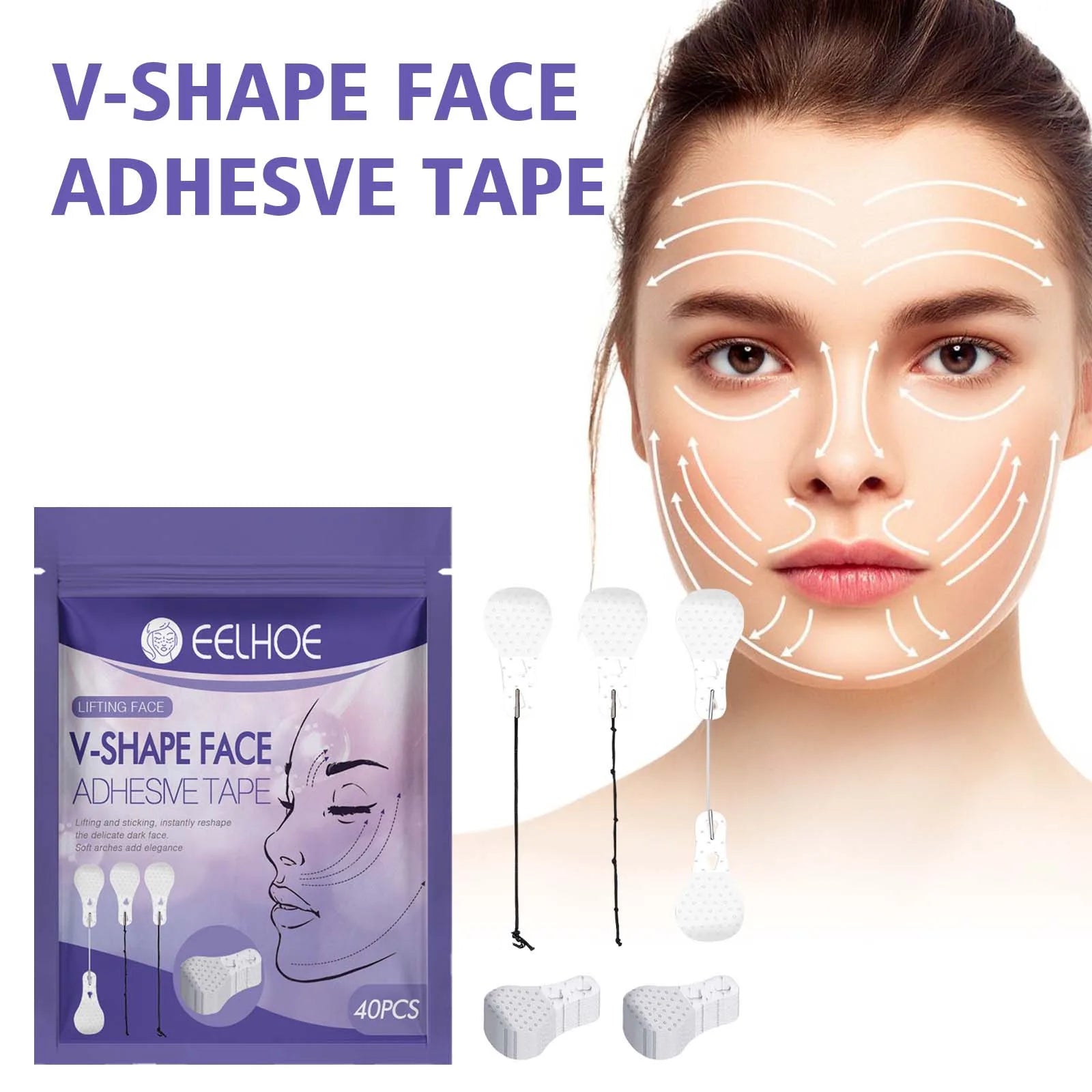 40/80Pcs Invisible Face Stickers Neck Eye Double Chin Lift
