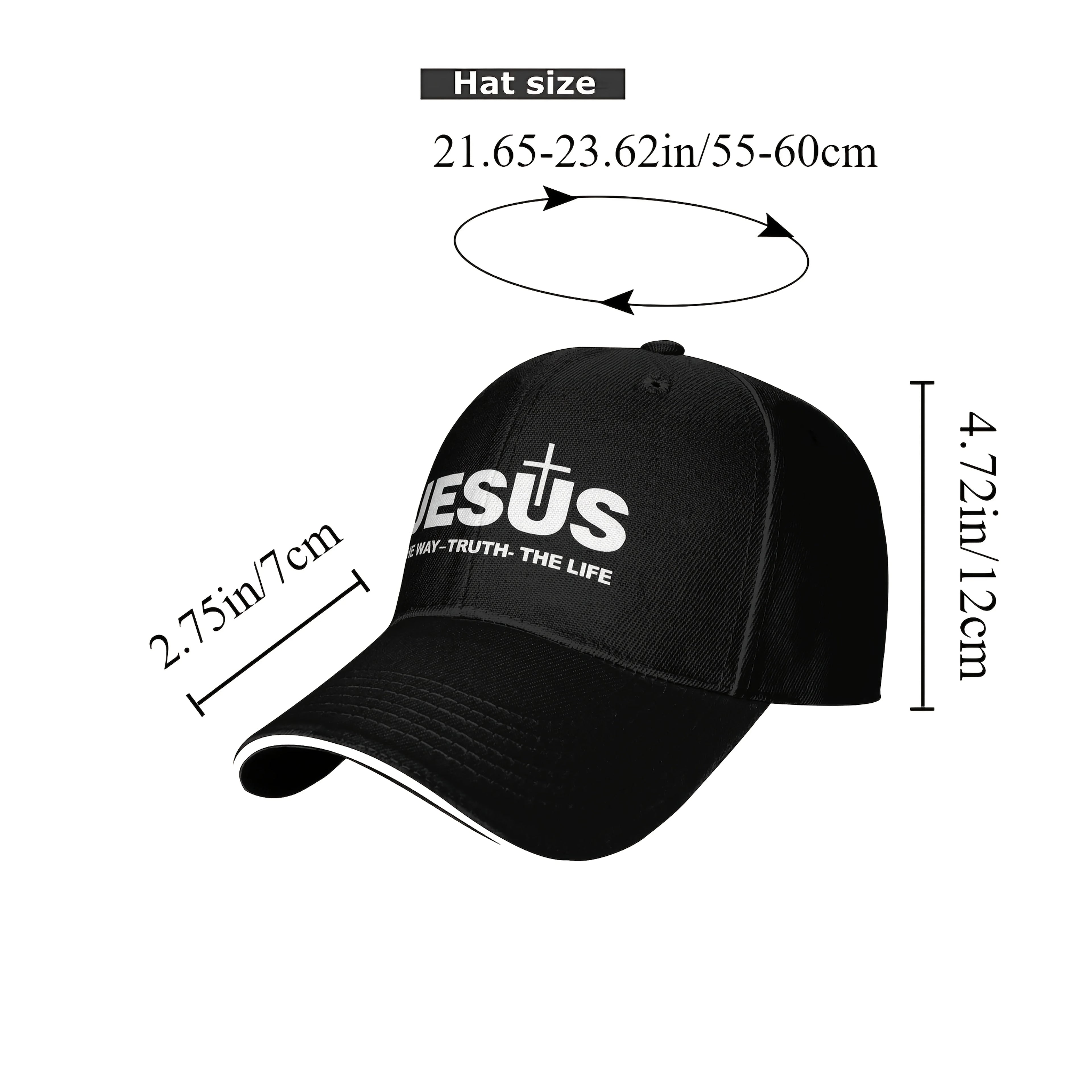 1 Jesus Cross Printed Baseball Cap Men and Women