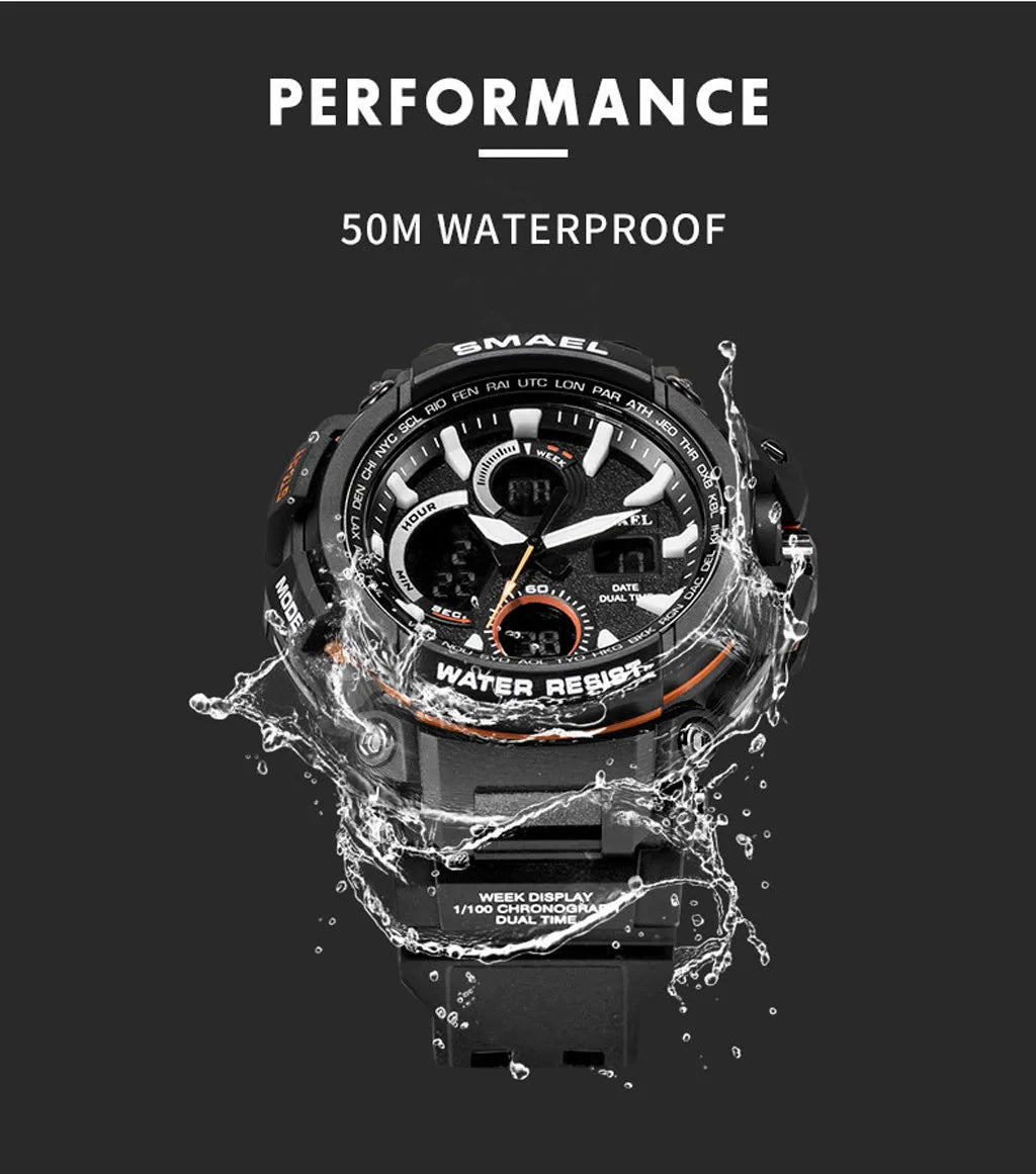 Military Men Watches Sport Casual Rubber Strap