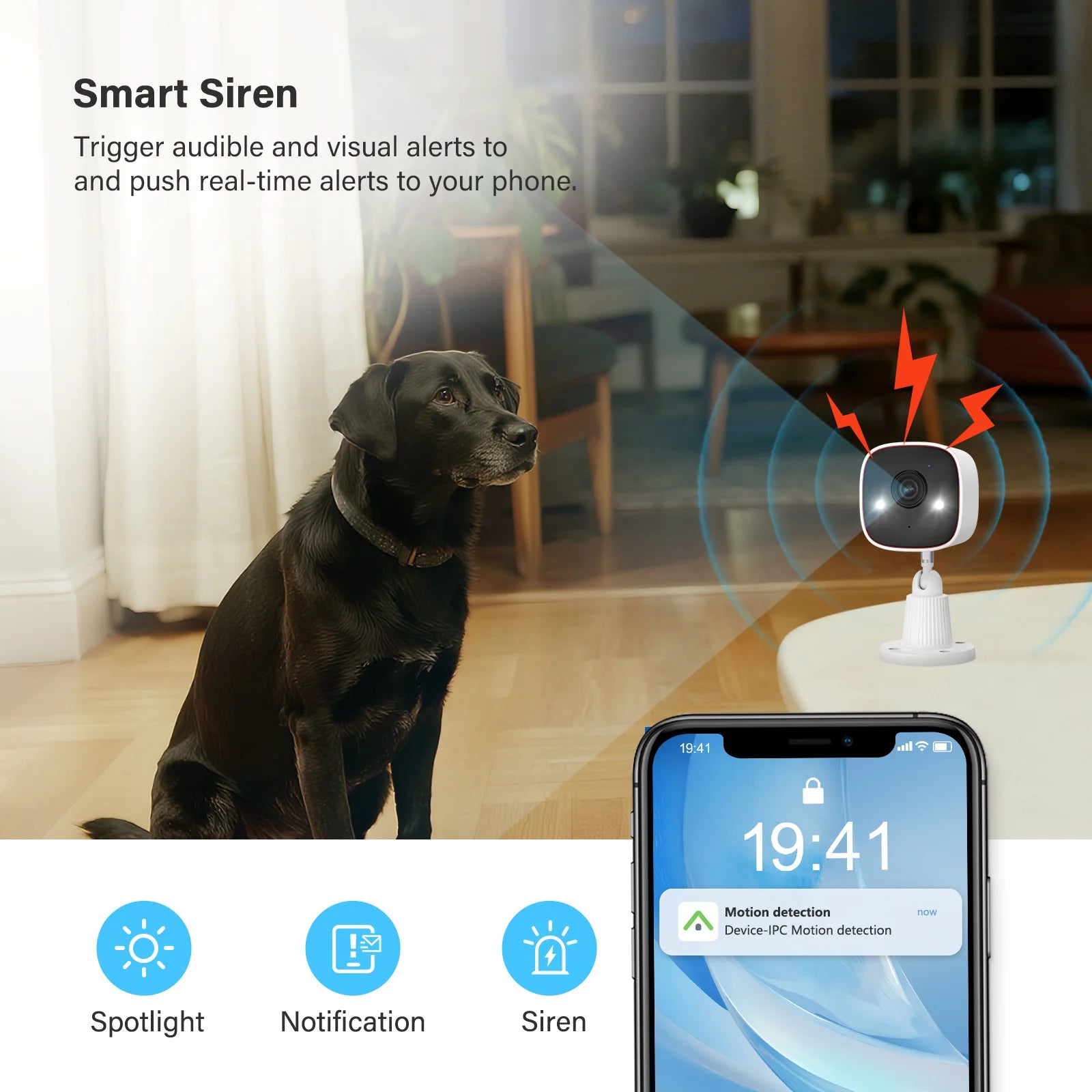 Outdoor Wireless Security Camera 3MP 1296P,Camera with WiFi, Home Security