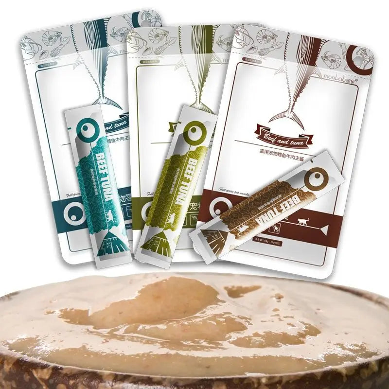 Cat Strips 13gX8PCS Wet Food Pet Cat Snacks Cod Tuna Beef Pet Food