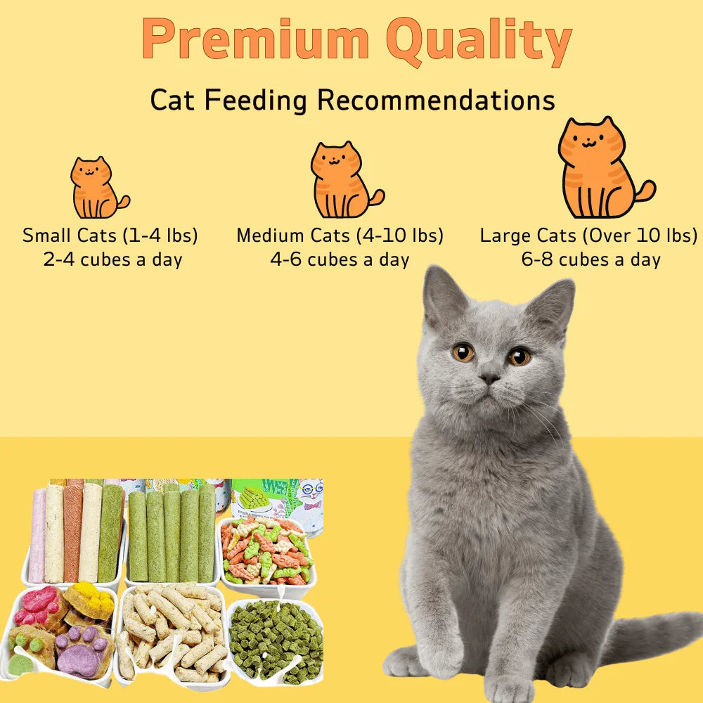 , Cat Treats for Hairball Support and Teeth Cleaning, Chicken Flavored Hairball Treats for Cats