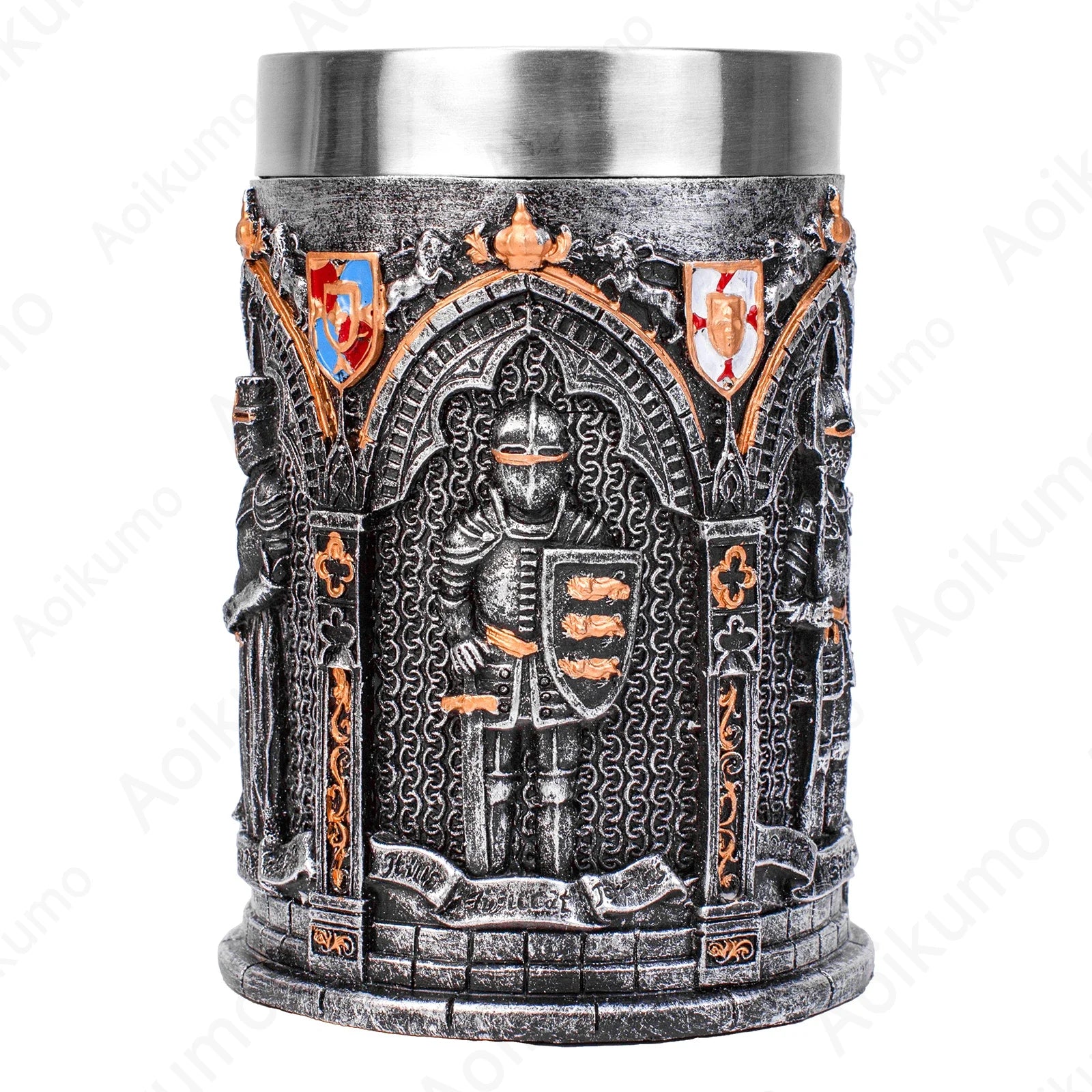 New Armoured Knight Latin Oath Tankard 304 Stainless Steel