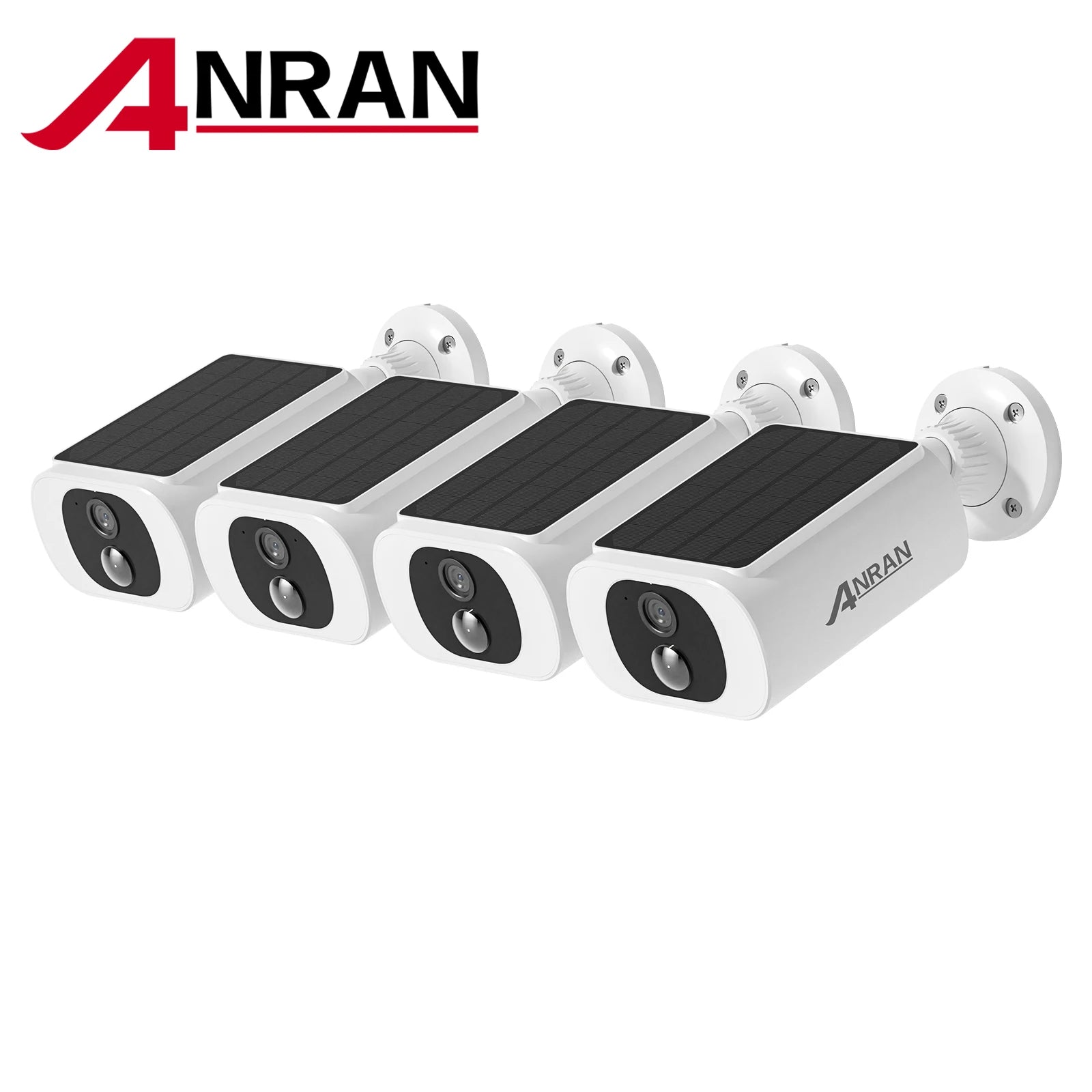 ANRAN 2K Solar Camera 4PCS Home Security Cameras Set 2.4G