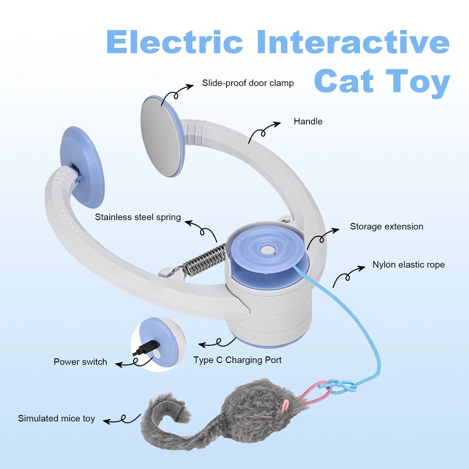 Cat Toys Electric Door Hanging Cat Toy Interactive Cat Toy
