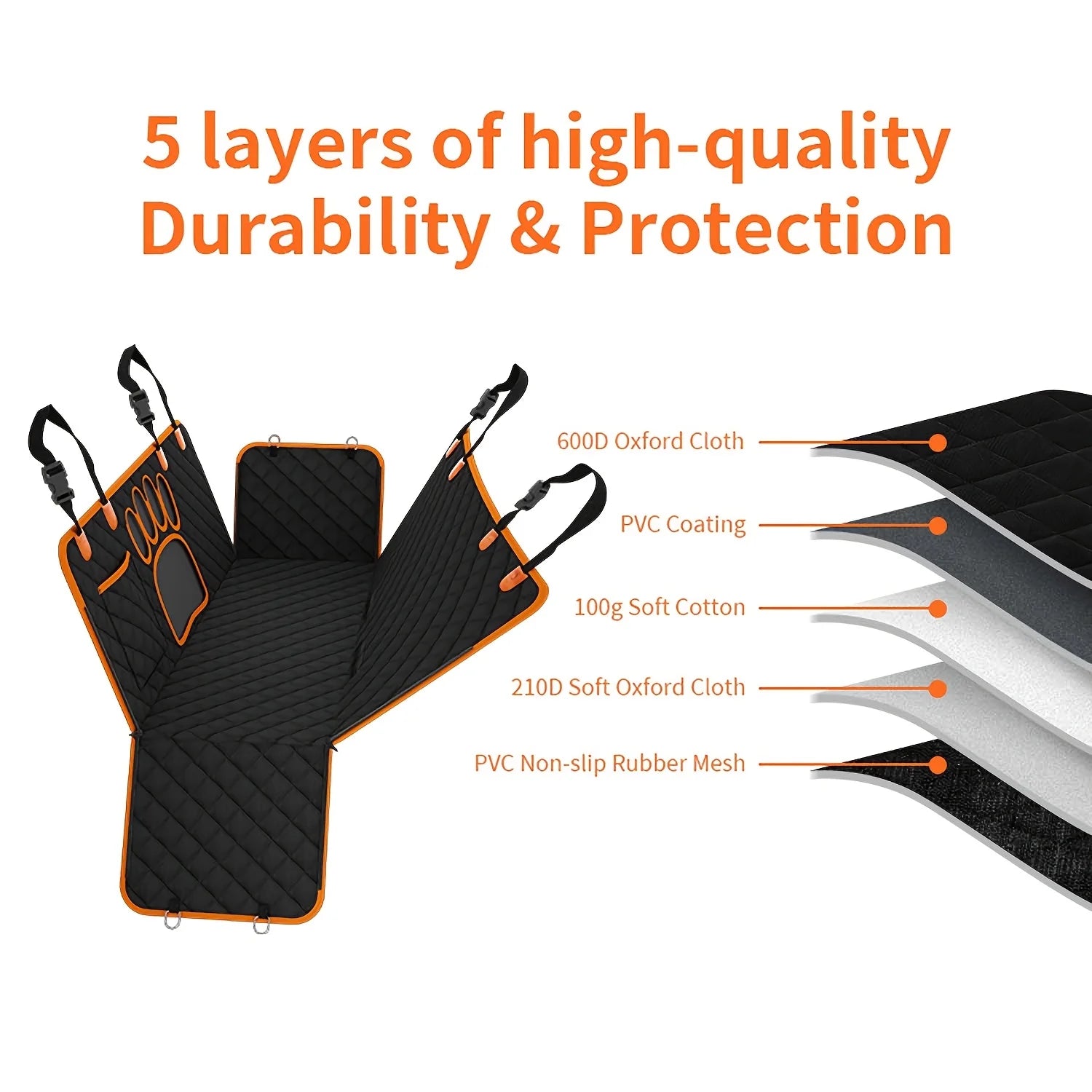 Dog Seat Cover, Pet Dog Seat Cover, Hammock Heavy Duty Scratch Resistant