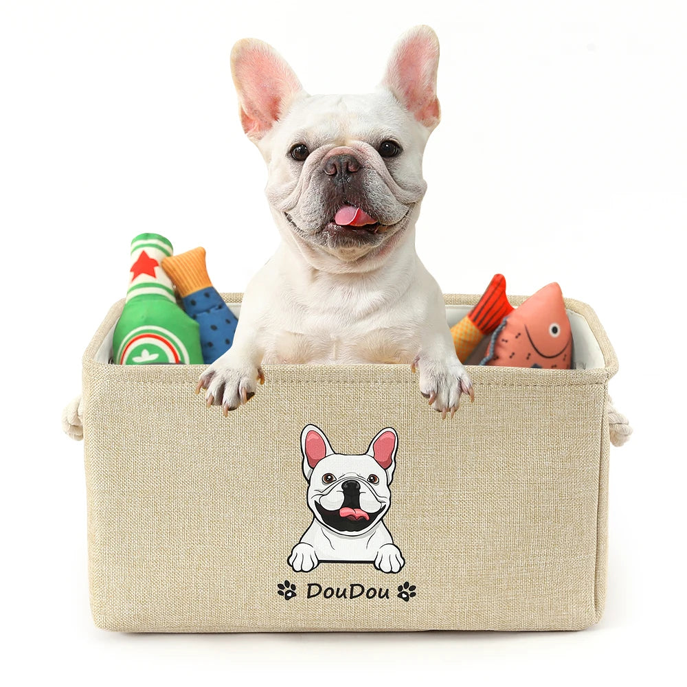 Personalized Dog Toy Basket Free Print Dog & Cat