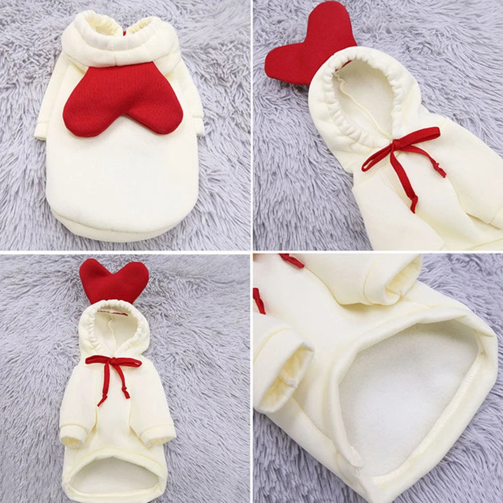 Cute Fruit Dog Clothes for Small Dogs Hoodies Warm Fleece Pet Clothing Puppy Cat