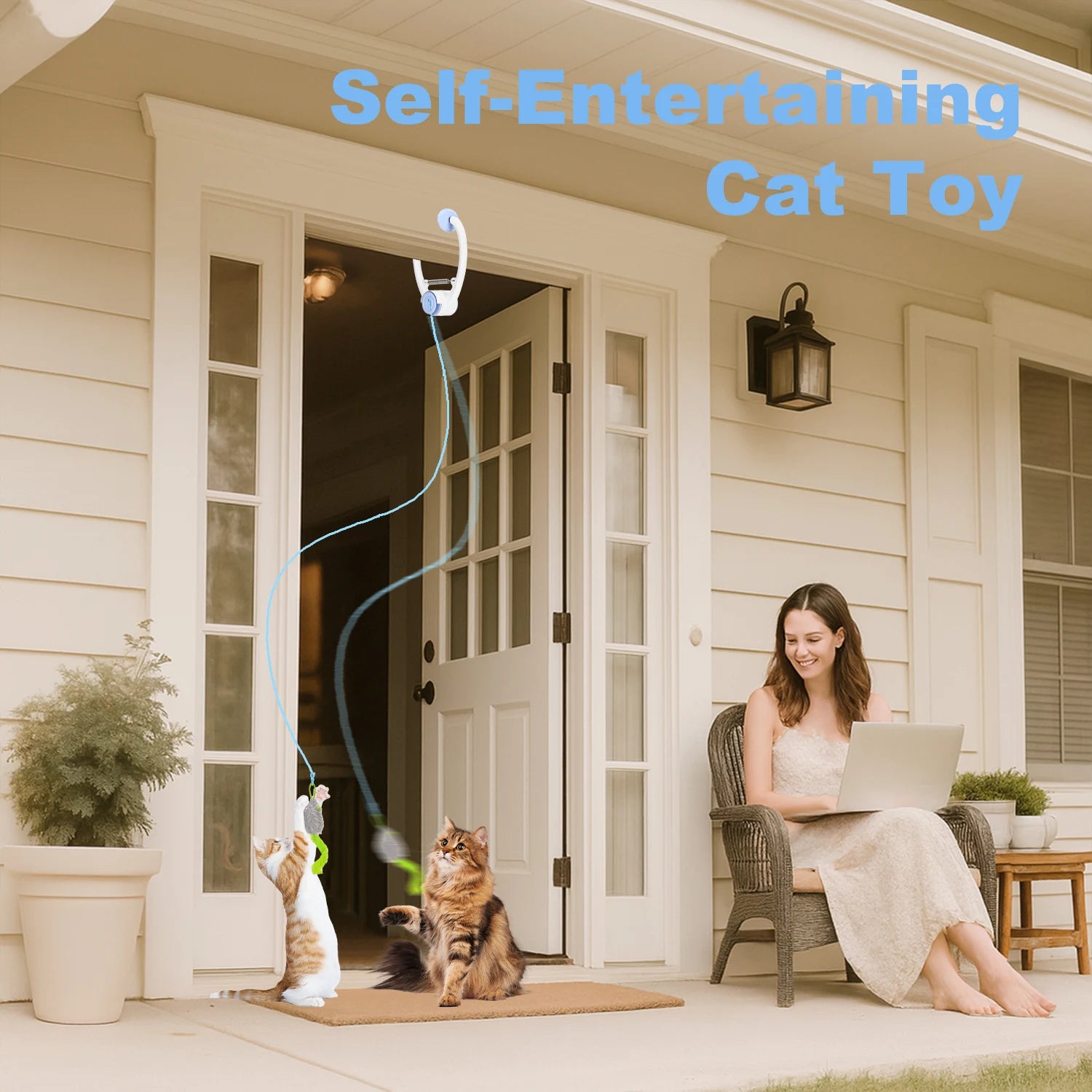 Cat Toys Electric Door Hanging Cat Toy Interactive Cat Toy