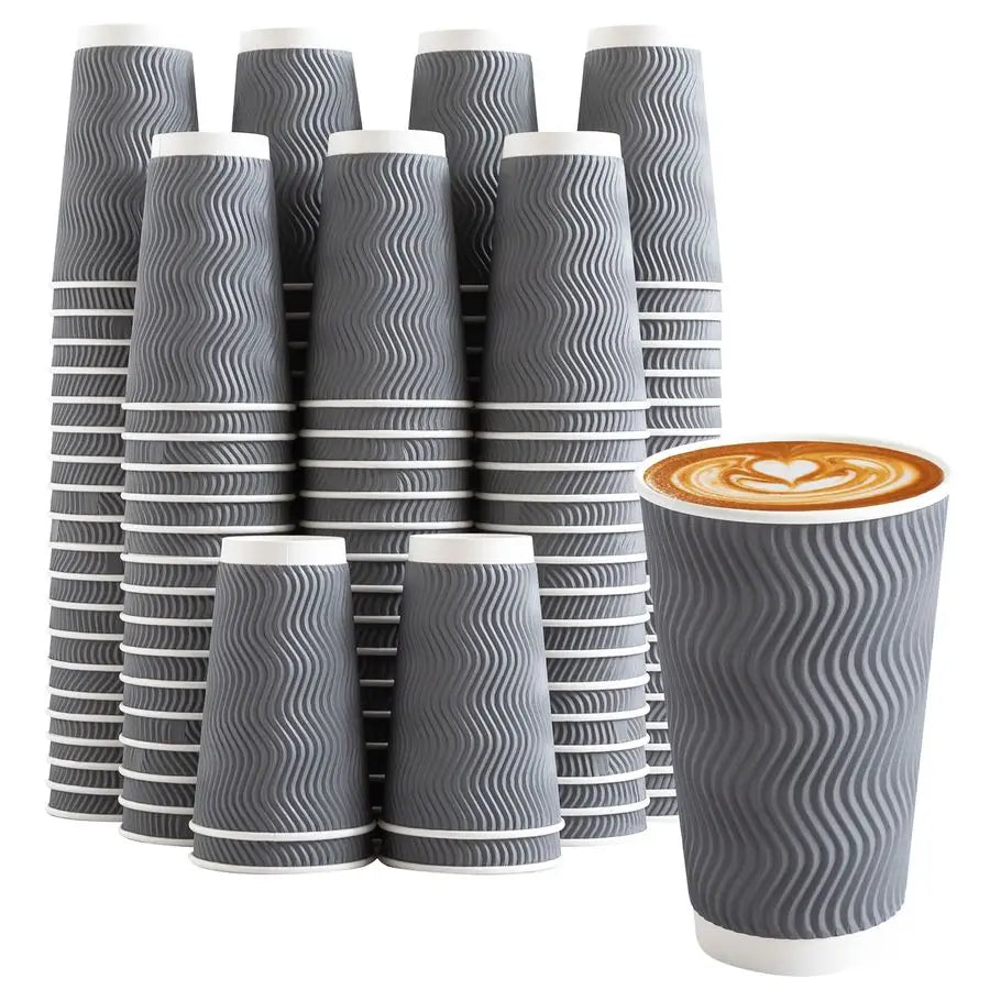 Pack 16 oz Disposable Coffee Cups No Lids
