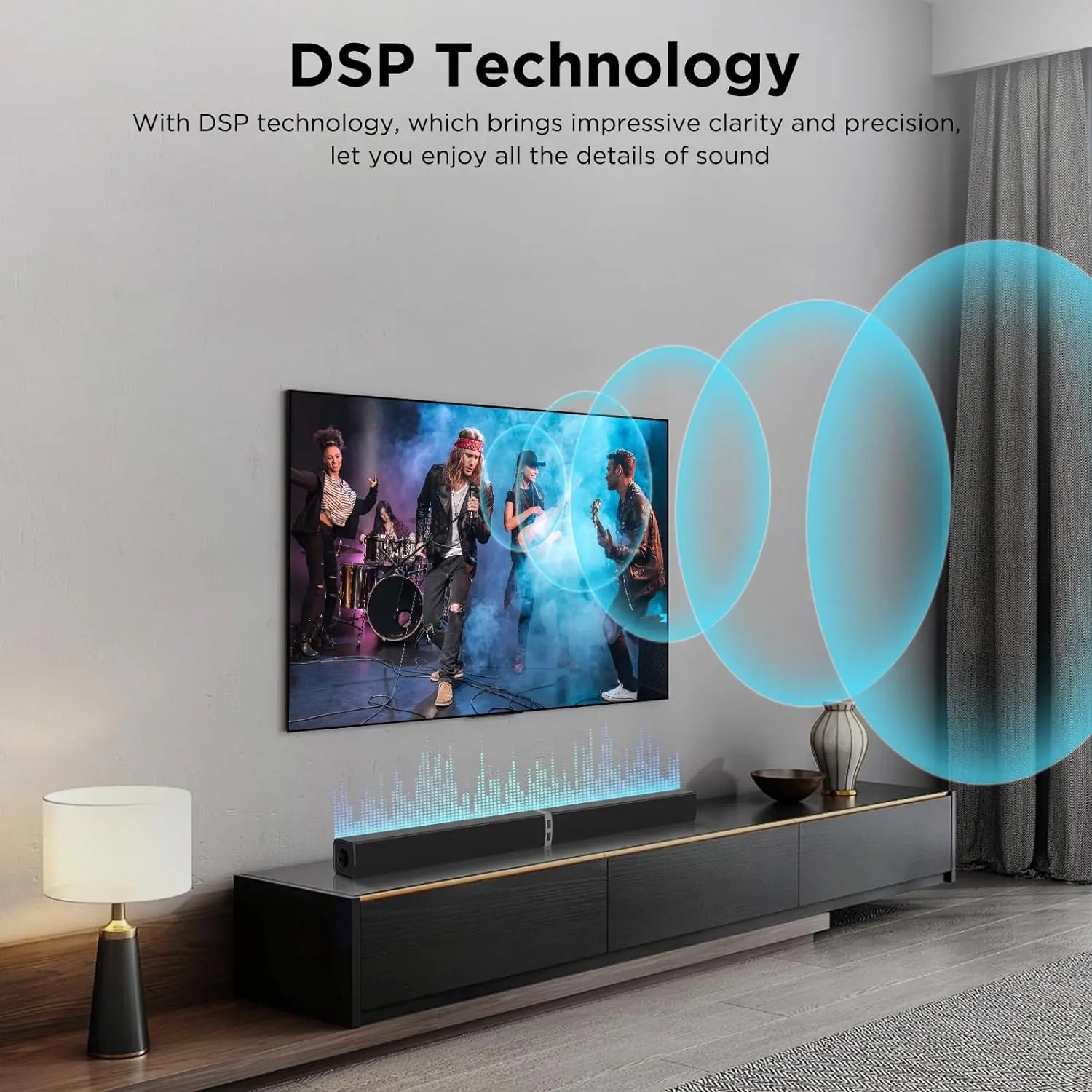 2 in 1 Separable Soundbar for TV 2.0 Channel Home Audio Sound Bars -