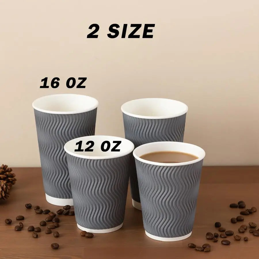 Pack 16 oz Disposable Coffee Cups No Lids