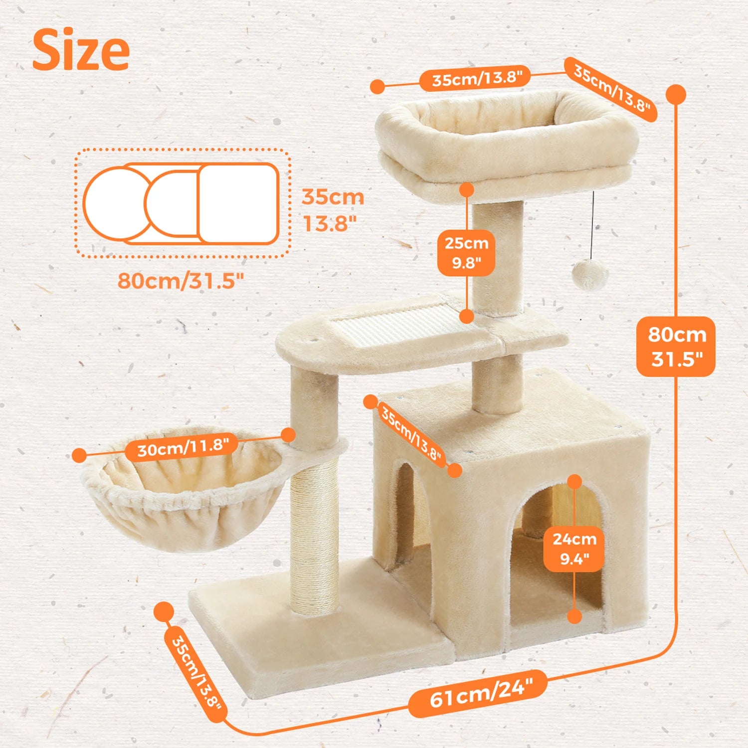 Cat tree Cat Tower for Indoor Cats 2 Styles Cat Activity Tree