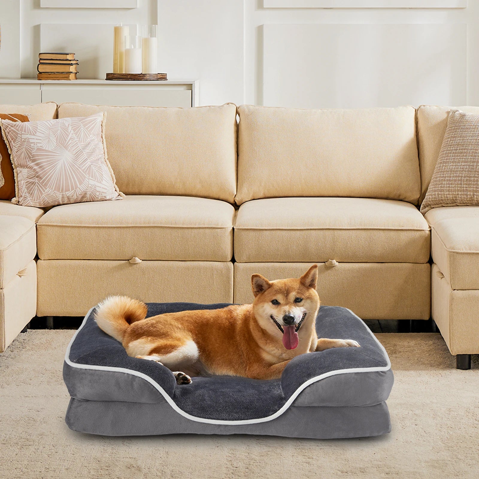 JHK Orthopedic Dog Bed Memory Foam Pet