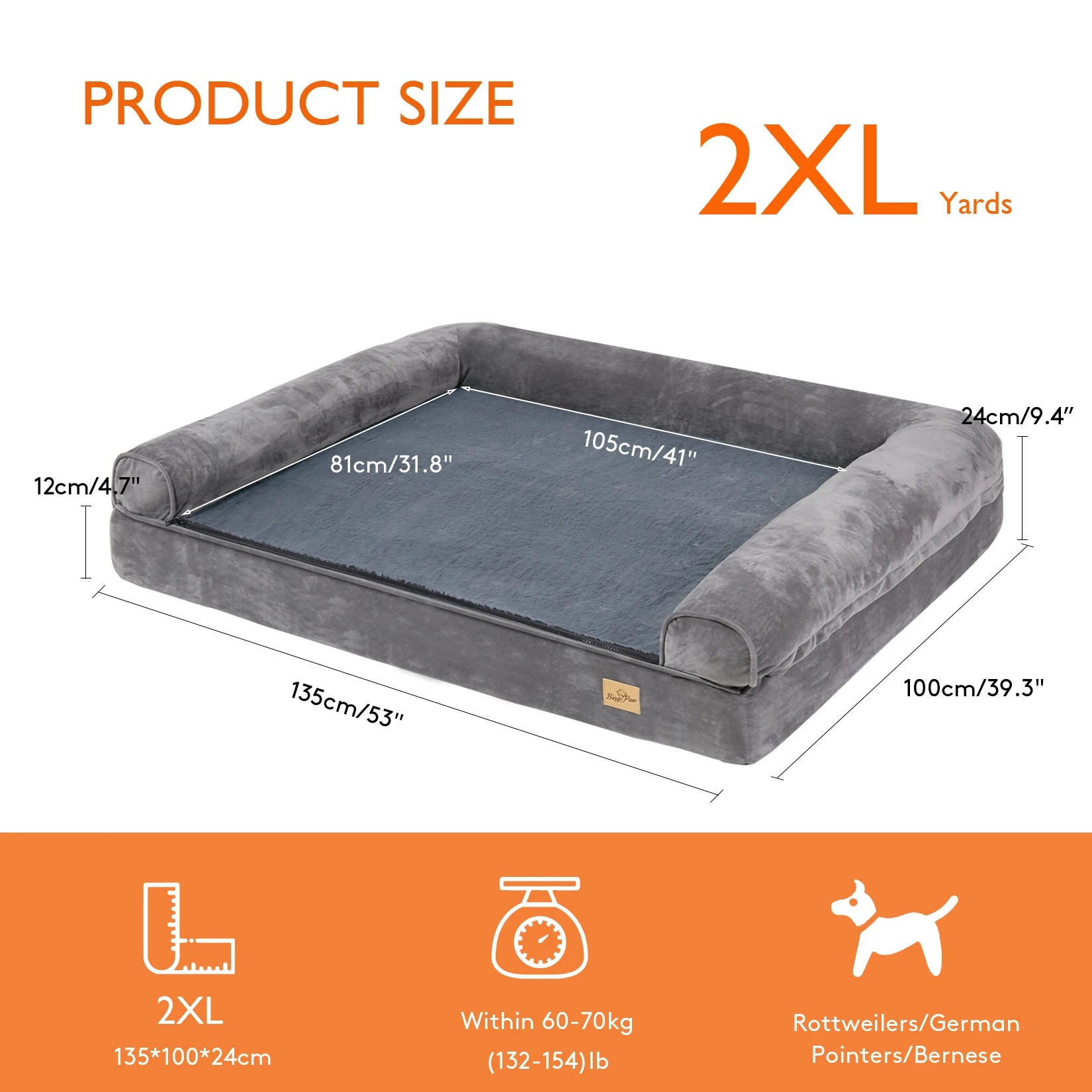 Dog Bed Extra Large Orthopedic Pet Mattress Couch Sleeping Bed Cushion
