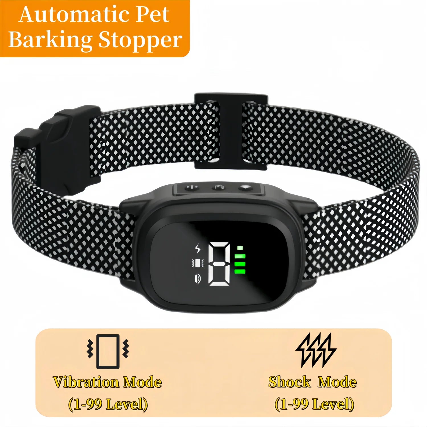 Waterproof Dog Bark Collar,Rechargeable Anti-Bark Collar For Dog Small,Medium Dog