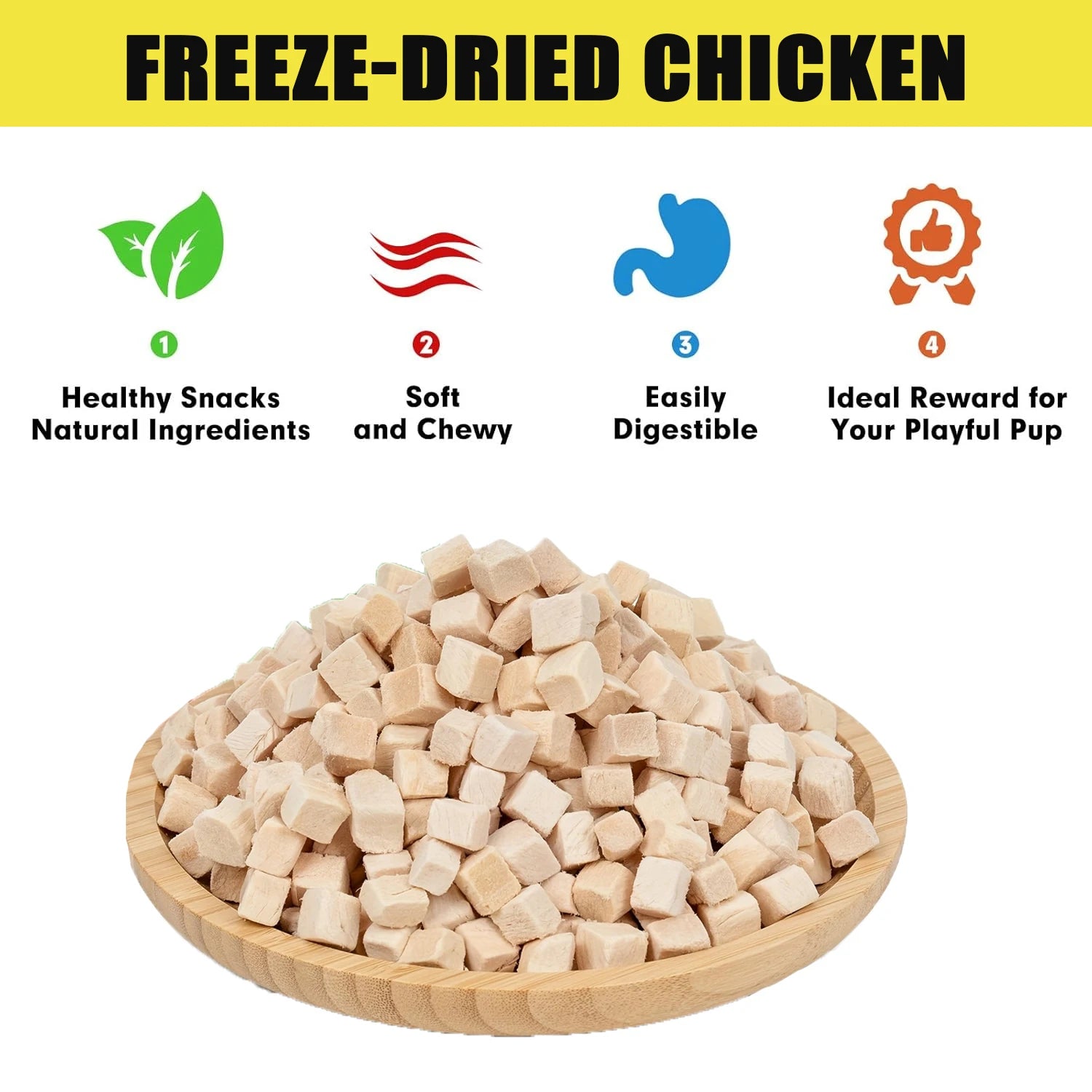 Freeze-Dried Chicken Treats for Dogs & Cats,
