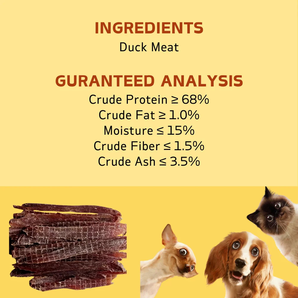 150g/5.29oz Chicken Jerky and Duck Jerky Dog Treats For Small, Medium, Large Dog