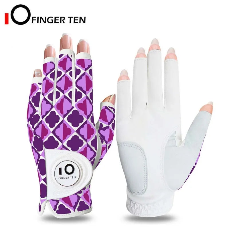 All Weather Grip Nail Golf Gloves Women Left Hand