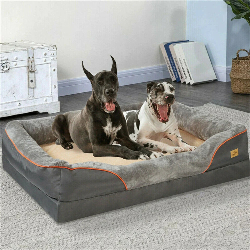 Jumbo Large Orthopedic Dog Bed Memory Foam Pet Sofa Couch Waterproof