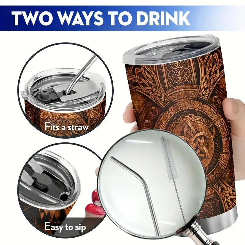 1pc 20oz Stainless Steel Insulated & Cold - Retaining Tumbler