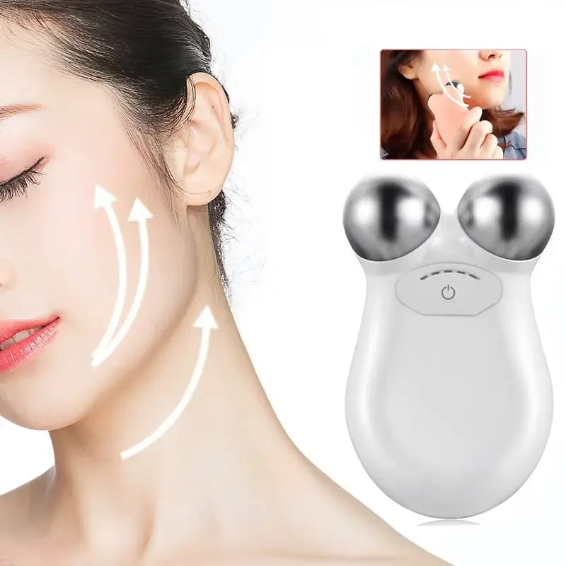 Microcurrent Facial Massager Roller Anti Wrinkles EMS