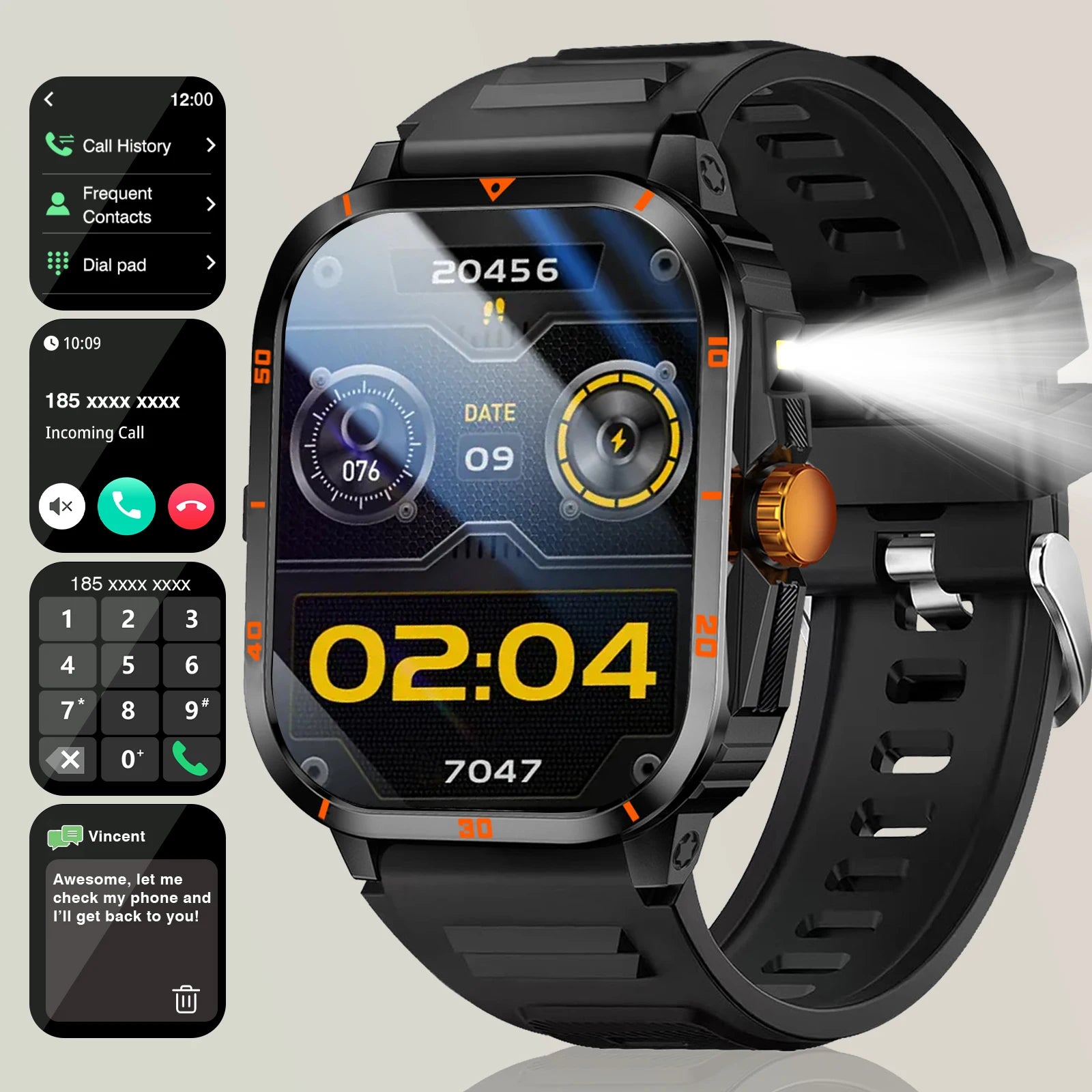 2025 Men's Smart Watch with Wireless Calling, Dual Straps