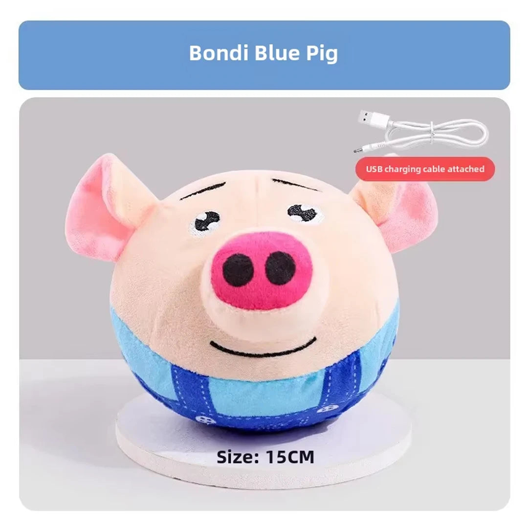 Dog Toys Interactive Puzzle Electric Plush Jumping Ball USB Rechargeable