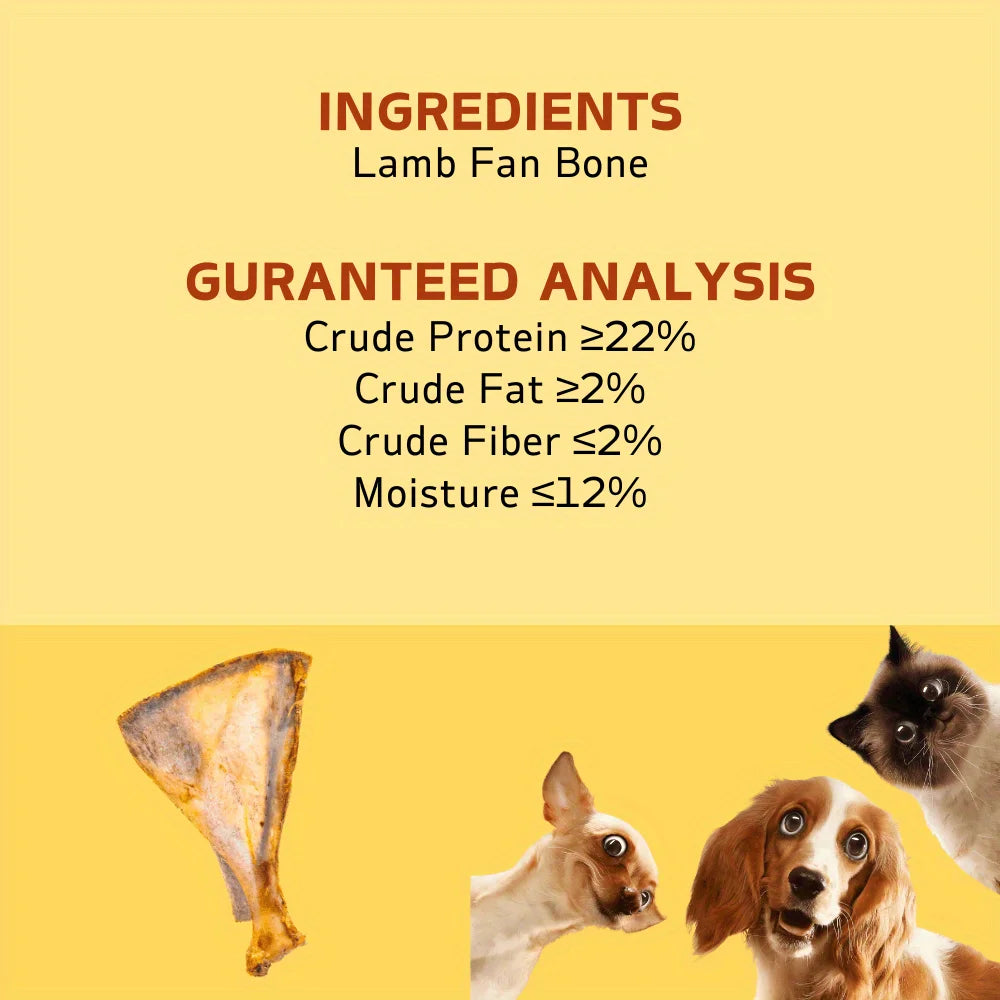 1/2 Pack x 60-90g Lamb Fan Bone, Natural Ingredients, Natural Dog Treats