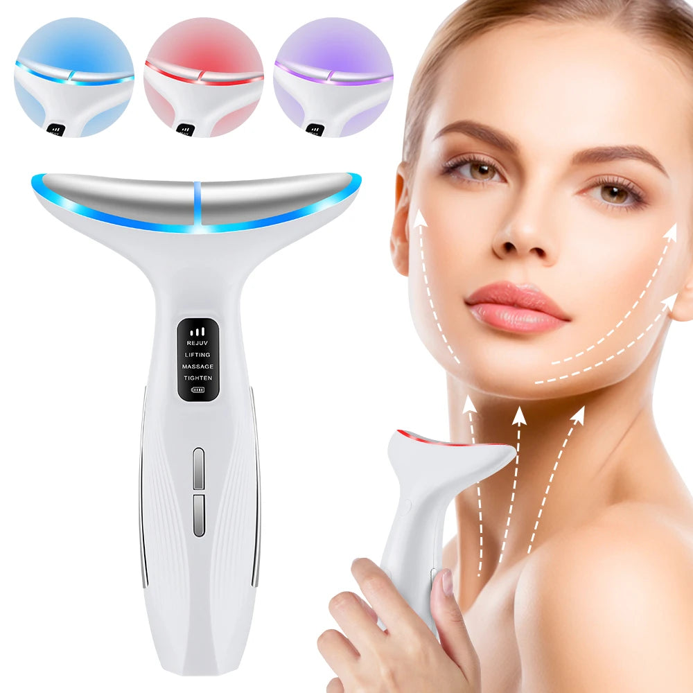3 Massage Modes Microcurrent Neck Beauty Device Face Lifting