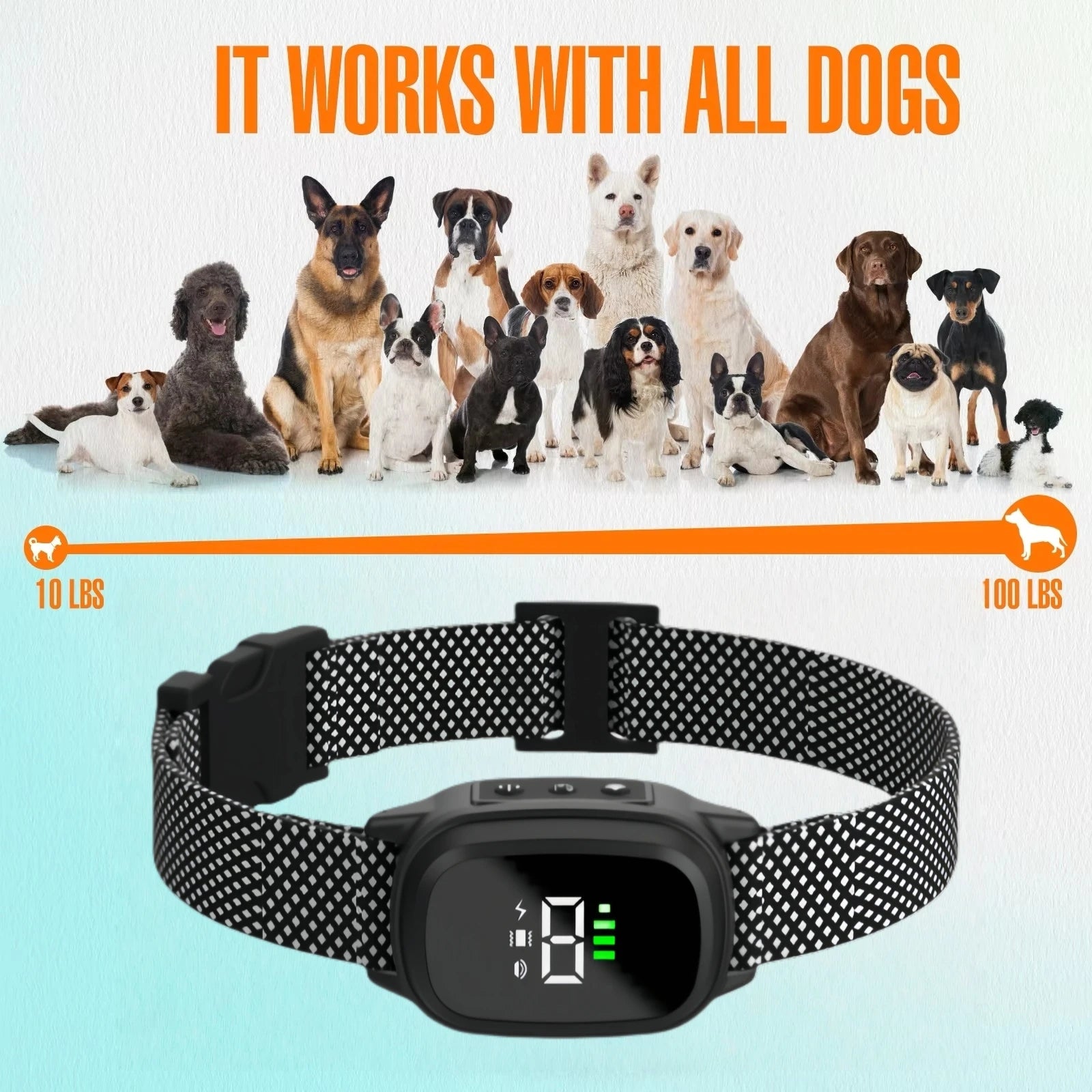 Waterproof Dog Bark Collar,Rechargeable Anti-Bark Collar For Dog Small,Medium Dog