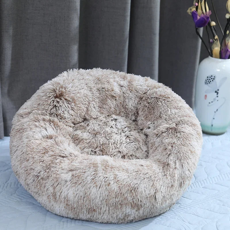Cat Beds Washable Soft Pet Kennel Winter Thickened Warm Donut Round